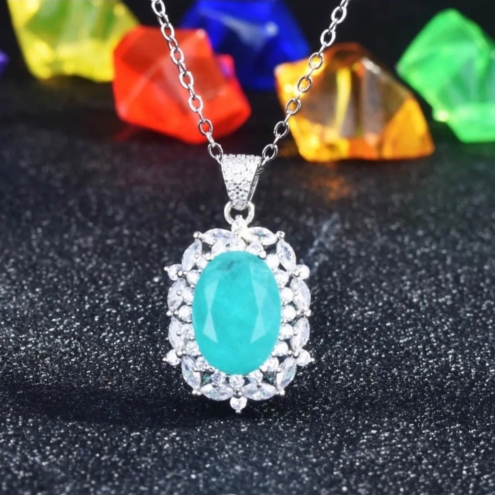 Swarovski 2ct tourmaline crystal necklace